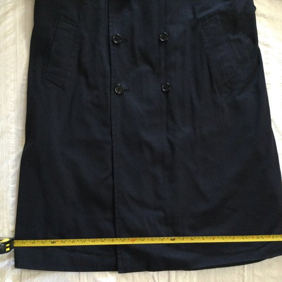 Wm H Leishman Men's long coat jacket by Tip top size 40 blue removeable lining - Picture 5 of 9